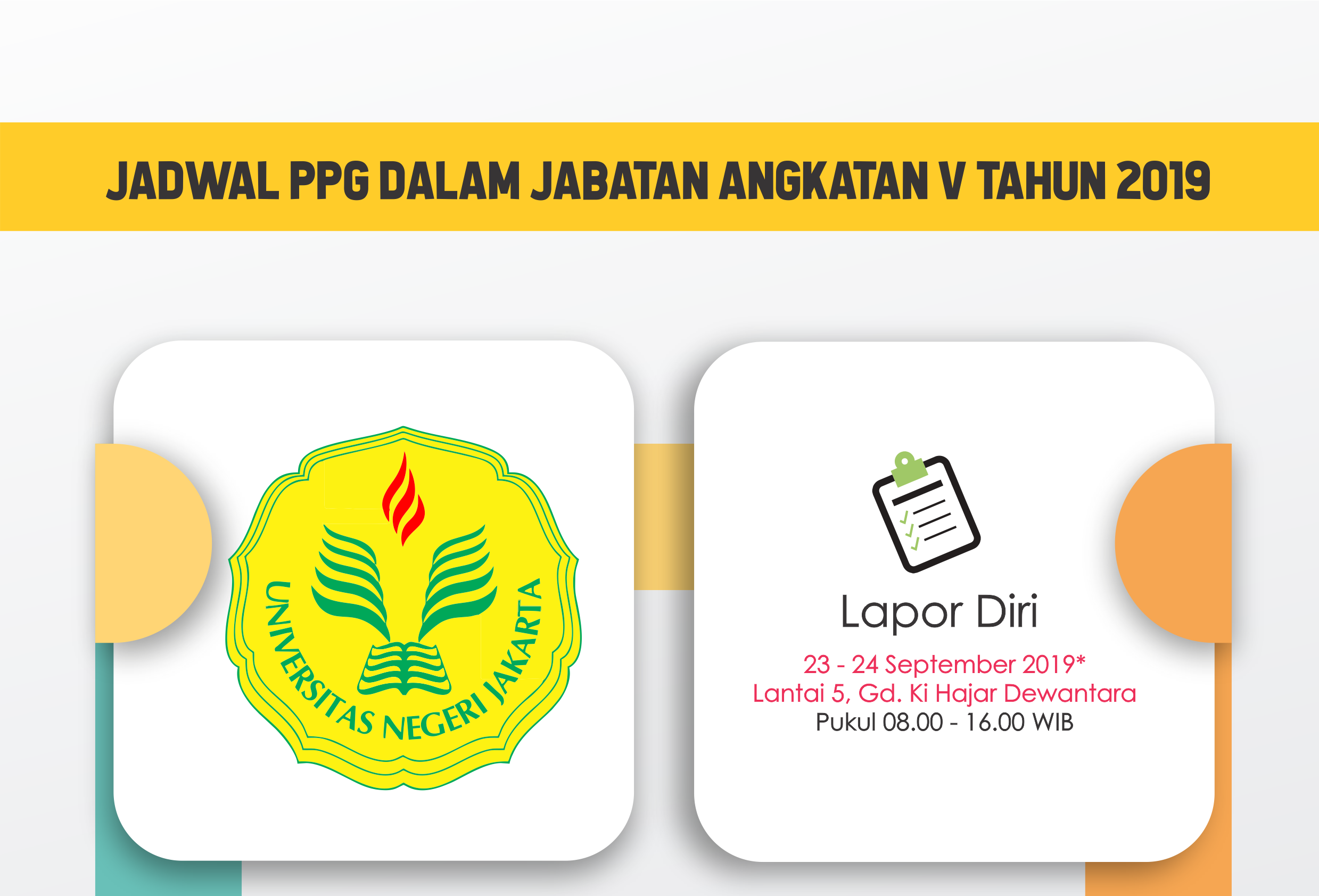 Pengumuman Lapor diri PPG Dalam Jabatan Angkatan V Tahun 2019